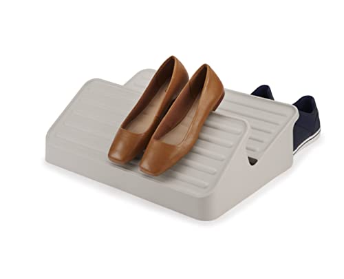 Joseph Joseph Shoe-In 2-Tier Space-saving Shoe Rack Organiser, holds up to 6 pairs, Ecru - size: Large