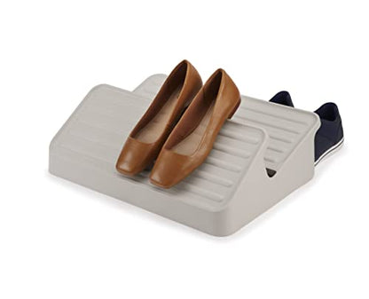 Joseph Joseph Shoe-In 2-Tier Space-saving Shoe Rack Organiser, holds up to 6 pairs, Ecru - size: Large