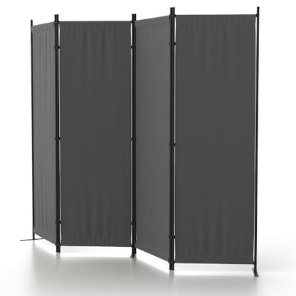 4 Panel Room Divider, 6FT Folding Privacy Screens(Grey, 4 Panel-88'') | Portable Partition Room Dividers, Freestanding Wall Divider for Office, Studio, Room Separation - color: Grey