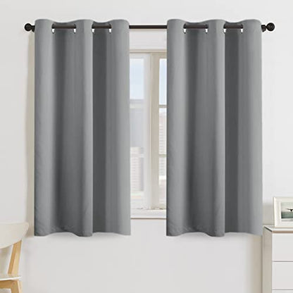 Turquoize Dove Grey Blackout Window Drapes Room Darkening Themal Insulated Grommet/Eyelet Top Nursery/Living Room Curtains for Bedroom/Living Room Each Panel 42 in x 54 in (W x L) (Set of 2 Panels) - color: Dove, size: 42"W x 54"L (Pack of 2)