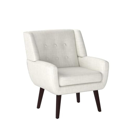 HUIMO Accent Chair for Living Room,Upholstered Button Linen Armchair Chair | Mid Century Modern Tufted Armchair with Fabric,Comfy Arm Chairs for Club Living Room Reading Bedroom,Waiting Room Beige - color: Beige