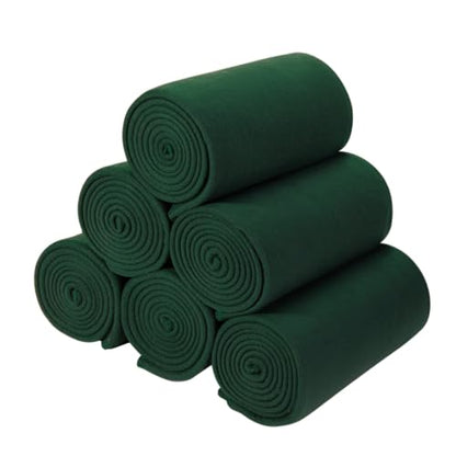CAI TENG Blankets Throws Fleece Blanket Bulk Green Lightweight Warm Kids Blanket Soft Cozy Deco Christmas 50 x 60 Dog Blanket Bulk Fleece Fabric Blanket for Bed Sofa Couch Office Outdoor 6 Pack - color: Dark Green