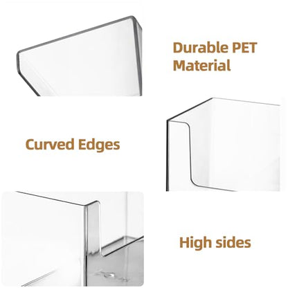 PAVSTINE 2 Pack Clear Medicine Cabinet Organizer, Slim Open Face Mask Storage Box for Sheet Masks and Skincare, Space-Saving Makeup Holder for Bathroom, Vanity, Countertop - size: U-shaped Clear