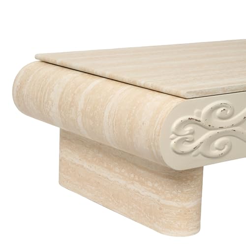 39.4" Lift Top Coffee Table with Hidden Storage & Antique Design for Living Room, Rectangular MDF Wooden Center Table Tea Table for Apartment, Beige - color: 39.4" Lift Top Coffee Table With Antique Design,beige