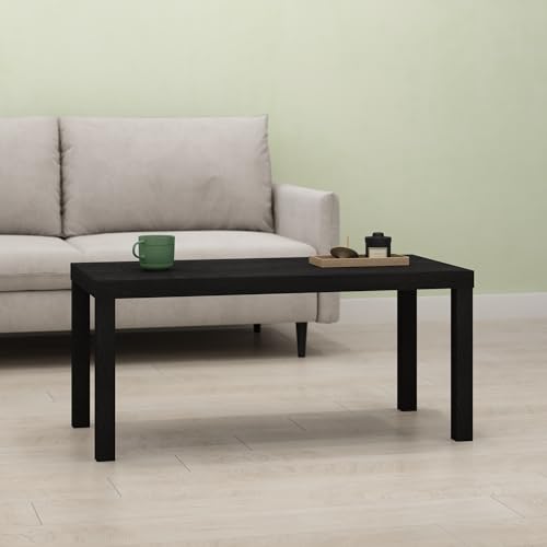 Bayan Coffee Table, Square Side Table or Small Spaces, Living Room, Black | 18.9 (D) x 38.98 (W) x 17.52 (H) inches - color: Black, size: 18.9 (D) x 39 (W) x 17.5 (H) inches