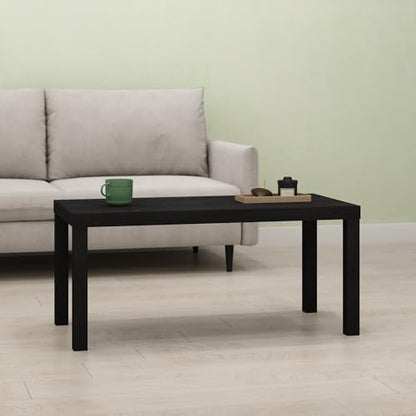 Bayan Coffee Table, Square Side Table or Small Spaces, Living Room, Black | 18.9 (D) x 38.98 (W) x 17.52 (H) inches - color: Black, size: 18.9 (D) x 39 (W) x 17.5 (H) inches