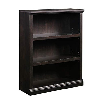Sauder 3 Tier Book Shelf Wooden Bookcase Multipurpose Bookshelf for Home Office, Living Room, in Estate Black | Multipurpose - color: Estate Black Finish