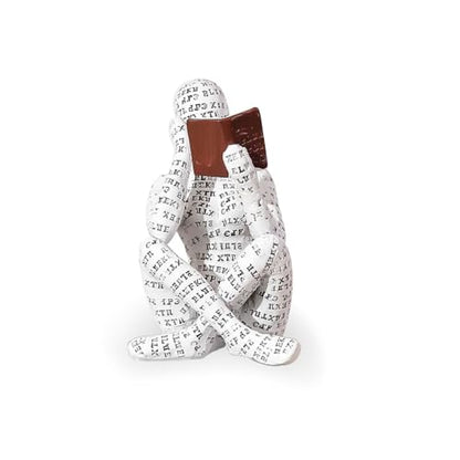 Modern Reading Woman Figurine - Home Decor Pulp Thinker Statue, Reading Women Sculpture Decoration for Home, Office, Living Room and Bookworms Abstract Thinker Statue for Shelf, Desk or Table