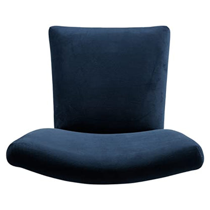 HomePop Parsons Classic Upholstered Accent Dining Chair, Set of 2, Navy Velvet - color: Navy Velvet, style: Pack of 2