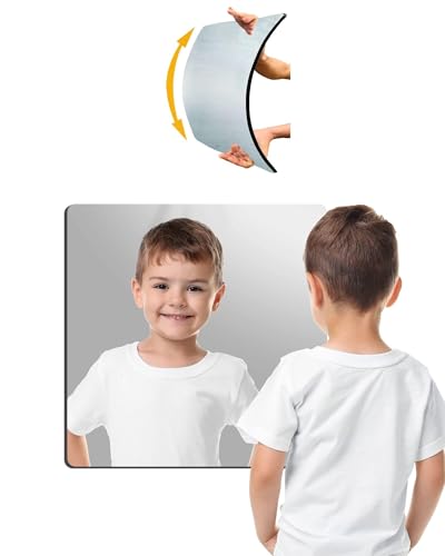 Kids Safety Shatterproof Mirror For Wall, Mirror Tiles, Made of Unbreakable Acrylic, Thick 0.12", 11.8"x11.8", Bedroom Door Closet Mirrors, Plexiglass, Living Room Mirrors, Glassless Mirro for Kids - size: 11.8"L x 11.8"W