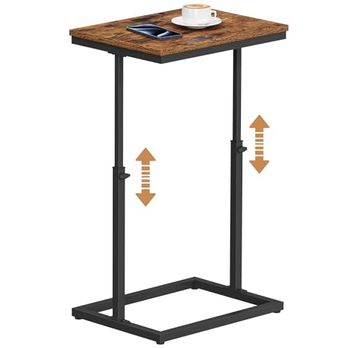 TUTOTAK End Table, Side Table, Tall Couch Table, Sofa Table | for Living Room, Bedroom, Brown TB01BB083P - color: Brown, size: 1 Pack, style: Large