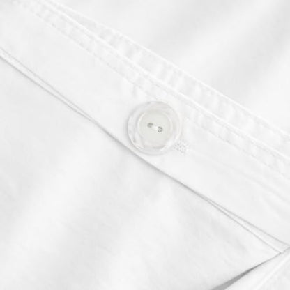 Peru Pima 285 Thread Count Percale Full/Queen Duvet Cover Set - 100% Peruvian Pima Cotton, 3 Piece (1 Cover, 2 Pillowcases) - Cooling, Crisp, Deep Pocket, Hotel Quality Bedding - White - color: White, size: Full/Queen
