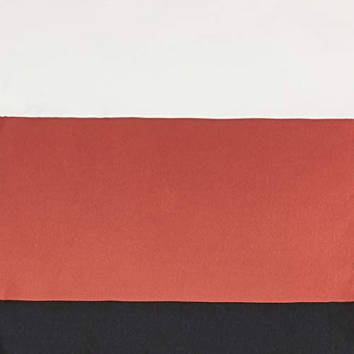 Amazon Basics Full/Queen Comforter Set with Plaid, Striped Sheets, 7-Piece Red Simple Stripe Bedding, Lightweight Microfiber Bed-in-a-Bag - color: Red Simple Stripe, size: Full/Queen, style: 1-Pack