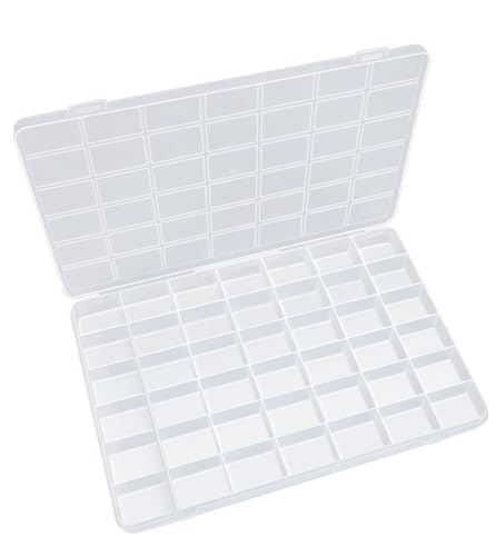 Eppingwin 42 Grids Bead Organizer, Craft Organizers and Storage, Acrylic Organizers, plastic Bead Organizer Box for Crafts Organizing Storing - color: 42 grids(1 P)