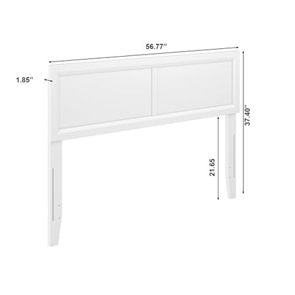 AFI, Sophia Adjustable Modern Full Wood Headboard, White - color: White, size: Full