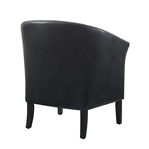 Linon Home Dcor Linon Home Decor Simon Club Chair, 33" x 28.25" x 25.5", Black