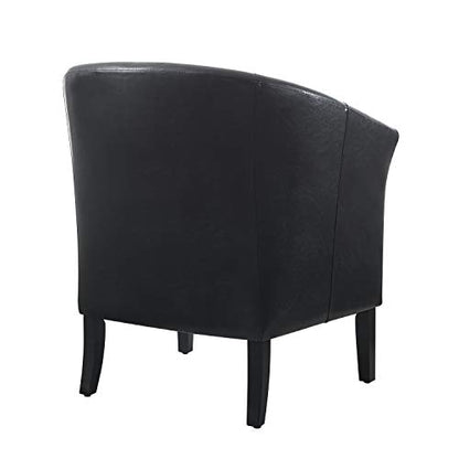 Linon Home Dcor Linon Home Decor Simon Club Chair, 33" x 28.25" x 25.5", Black