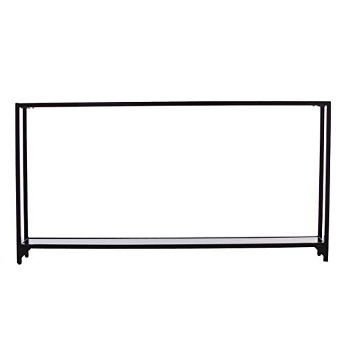SEI Furniture Bergen Narrow Metal Console Table, Dining Room With Open Concept Living Space Glam Style Powder-Coated Iron, Black - color: Black