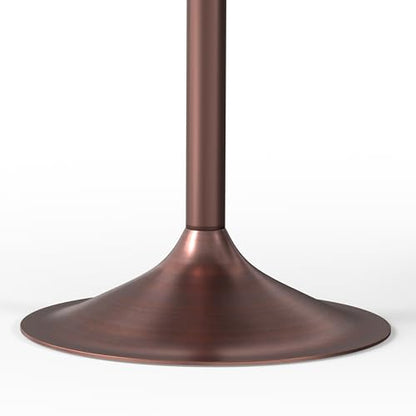 SIMPLIHOME Whitley 72" Wide Solid Mango Wood Dining Table in Grey Wash - color: White Marble/Antique Copper