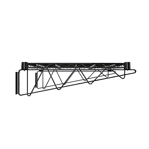 24" x 24" Black Epoxy Wire Wall Mount Shelf - color: Black, size: 24" x 24"