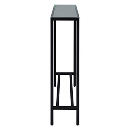 SEI FURNITURE Darrin Narrow console table, Black - color: Black