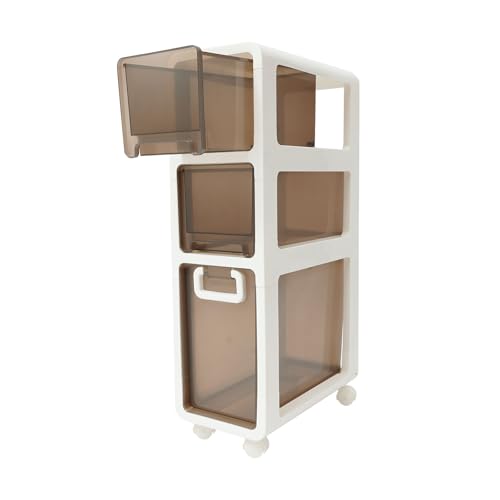 3-Tier Slim Bathroom Storage Cabinet,Narrow Floor Cabinets with Drawers and Wheels,Rolling Narrow Organizer for Small Spaces,Kitchen,Laundry,9”W - size: 3-Tier-9”W