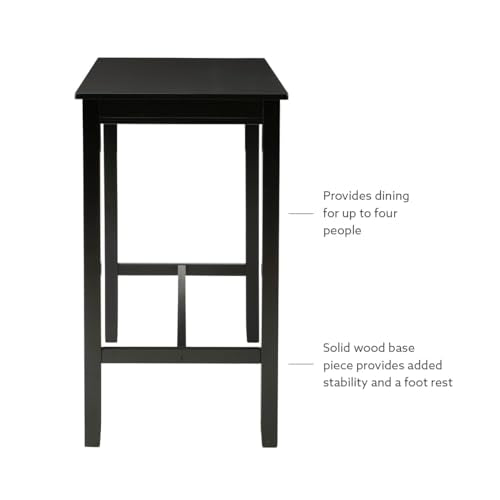 Linon 42 inch Bar Height Pub Claridge Table, Black - color: Black, size: Bar Height