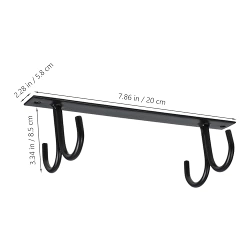 Wakauto Iron Kitchen Mug Rack 4-Hook Hanging Cup Holder Under Cabinet Coffee Mug Organizer with Iron Wire for Kitchen Storage and Cup Draining