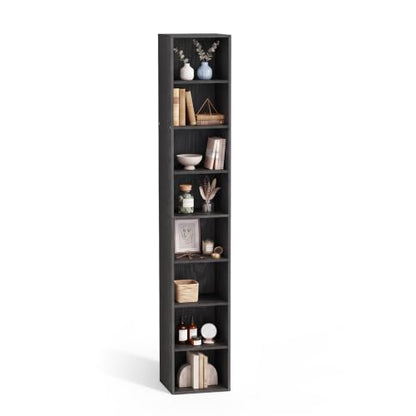 8 Cube Black Book Shelf, Tall Bookcase for Bedroom Home Office Living Room - color: Black, size: 8 Cube