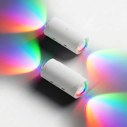 Motion Sensor Night Light, USB-C Rechargeable RGB Wall Light 2 Pack | 7 Color RGB Motion Sensor Light Indoor, Magnetic Battery Operated Wall Sconces for Bedroom, Bathroom, Hallway, Stairs - color: A.white-2 PACK
