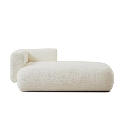 Chifee & Vingol 33.1" Chaise Lounge with Right Armrest Upholstered Modern Lounge Couch Sleeper Sofa for Living Room Bedroom Reading Nook,Cream - color: Cream, size: Single Chaise-Right Armrest
