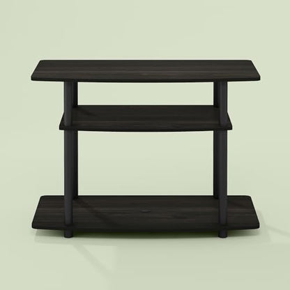 Arau TV Stand for up to 32 inch TV, Entertainment Center with Open Shelves, Easy Assembly, for Living Room, Charcoal/Black - color: Charcoal/Black