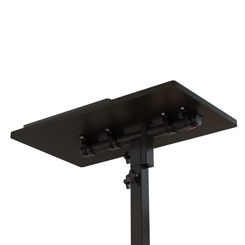TigerDad Mobile Adjustable Height Laptop Stand PC Computer Portable Notebook Swivel Laptop Desk Rolling Table Desk Cart Tiltable with Wheels Casters& Mouse Pad Table - color: Dekuwood
