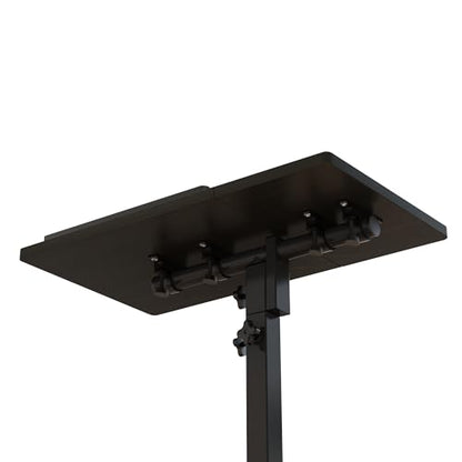 TigerDad Mobile Adjustable Height Laptop Stand PC Computer Portable Notebook Swivel Laptop Desk Rolling Table Desk Cart Tiltable with Wheels Casters& Mouse Pad Table - color: Dekuwood