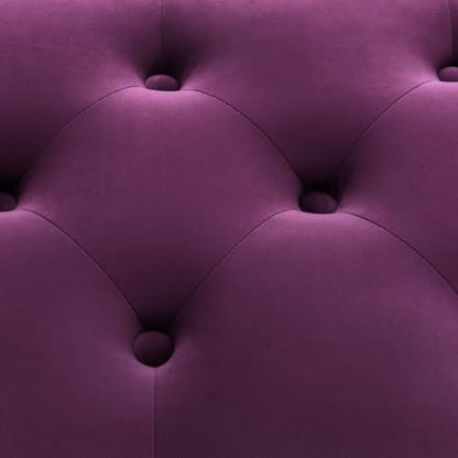 Zihanhome Velvet Storage Ottoman Bench, Button Tufted Ottoman with Hidden Storage, Upholstered Foot Rest Stool with Solid Wood Legs for Living Room, Bedroom, Entryway & Small Spaces (Purple) - color: Velvet-purple