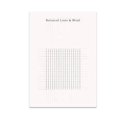 Minimalist Wall Art Poster Print - Balanced Lines & Mind - 13x19 - Modern Minimalist Style