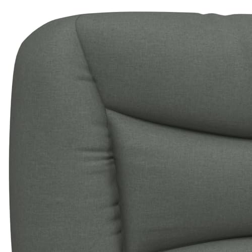 Wall Mounted Headboard Cushion for King Bed, 72 Inch Wavy Striped Upholstered Backrest Pillow, Breathable Fabric Reading Support for Bedroom, Dark Gray - color: Dark Gray 3