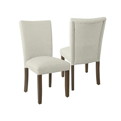 HomePop Classic Parsons Dining Chair - Gray Woven (Set of 2) - color: Gray Woven, style: Pack of 2