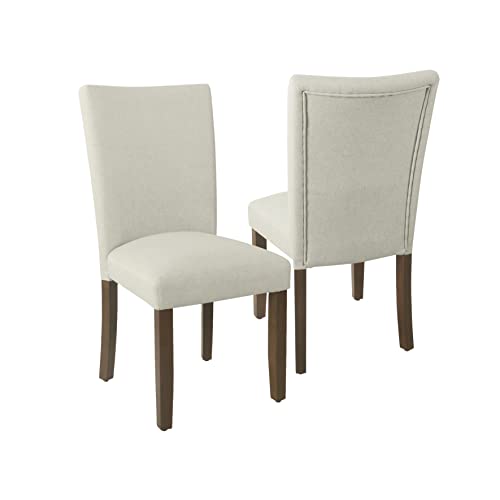HomePop Classic Parsons Dining Chair - Gray Woven (Set of 2) - color: Gray Woven, style: Pack of 2