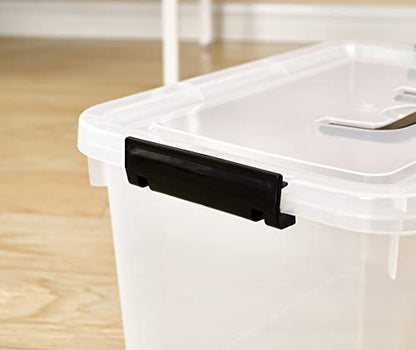 6 Quart Clear Storage Latch Box/Bins, 6-Pack Plastic Container with Latches and Lid - color: Clear, size: 6 QT