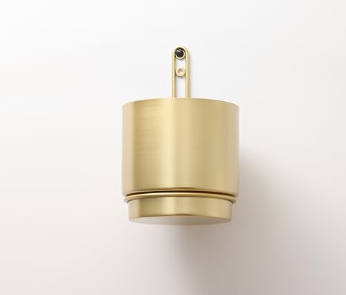 Self-Watering Gold Wall Planters Indoor (5.9 inch) | Metal Wall Vase, Wall Hanging Planter, Wall Plant Holder, Plant Hanger, Hanging Planter, Wall Plant - color: Gold