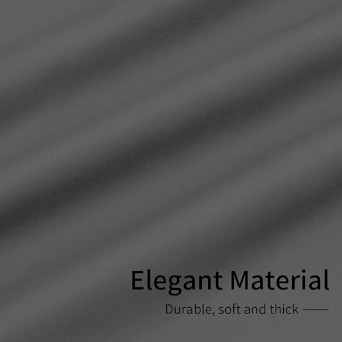 Easy-Going Blackout Curtains for Bedroom, Solid Thermal Insulated Grommet and Noise Reduction Window Drapes, Room Darkening Curtains for Living Room, 2 Panels (42x36 in, Grey) | Washable Grommet Top Window Drapes for Bedroom and Living Room, Noise Reducti