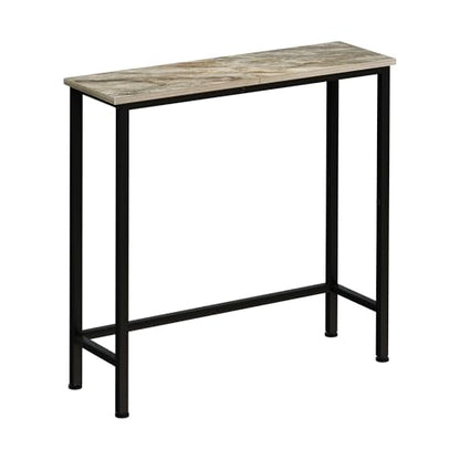 Narrow Console Table, 29.5" Small Entryway Table, Thin Hallway Tables, Slim Sofa Side Tables for Hallway, Living Room, Bedroom, Foyer, Marbleized Grey - color: Marbleized Grey