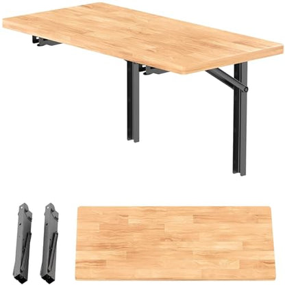WALMANN Space Saving Wall Mounted Folding Workbench, Heavy Duty Folding Wall Table/Desk for Garage, Workshop, Holds Up to 550 lbs(Tabletop Size: 32 x 18inch) - size: 32 in x 18 in