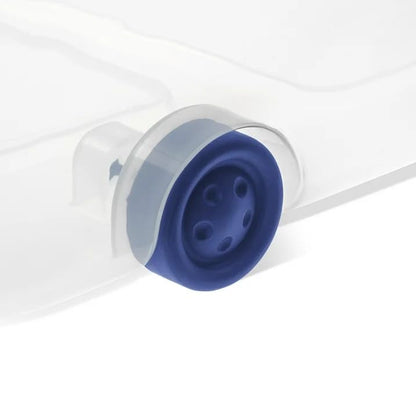 The 66 Quart Clear Underbed Storage Container with Latch Lid and Wheels, Blue