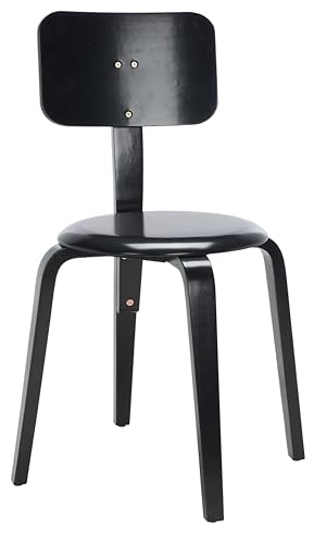 SAFAVIEH Home Collection Luella Black Stackable Dining Chair Set of 2 - color: Black