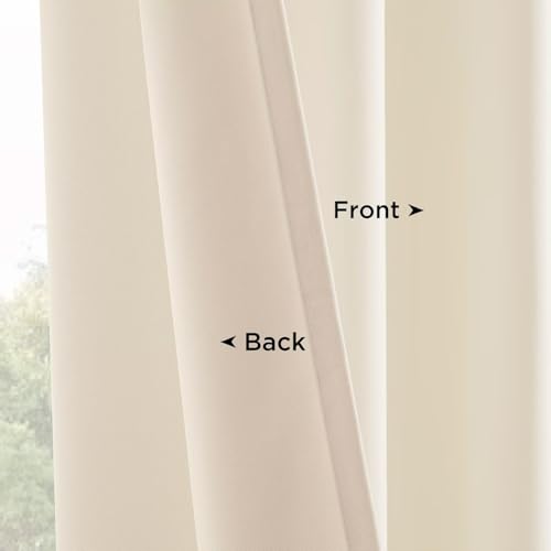 Joydeco Velvet Curtains White Blackout Curtains Thermal Insulated 63 inches Long Window Curtains Super Soft Room Darkening Drapes for Bedroom Living Room Elegant Rod Pocket 2 Panels Cream White - color: Rod Pocket | Cream White, size: 52"W x 63"L (Pack of