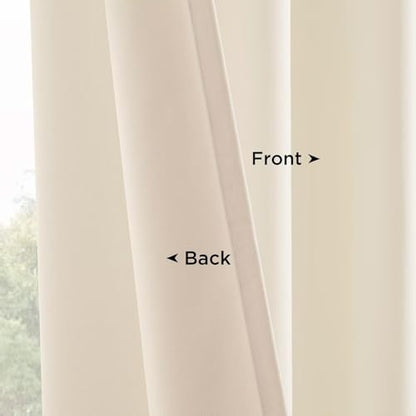 Joydeco Velvet Curtains White Blackout Curtains Thermal Insulated 63 inches Long Window Curtains Super Soft Room Darkening Drapes for Bedroom Living Room Elegant Rod Pocket 2 Panels Cream White - color: Rod Pocket | Cream White, size: 52"W x 63"L (Pack of