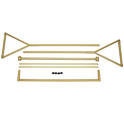 Heavy Duty Clothes Rack,Gold Garment Rack,Clothes Rack with Double Hanging Rod for Bedroom, Hall, Clothes Store and Boutique