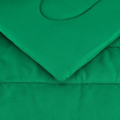 Amazon Basics 7-Piece Soft, All-Season Microfiber Kid's Bed-in-a-Bag Bedding Set with Comforter, Sheets, Pillow Shams and Pillowcases, Full/Queen, Solid Green - color: Green, size: Full/Queen